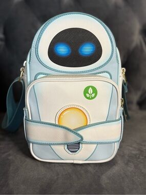 Loungefly Pixar Moments (EVE) WALL-E Date Night Crossbuddies Bag. Collectible